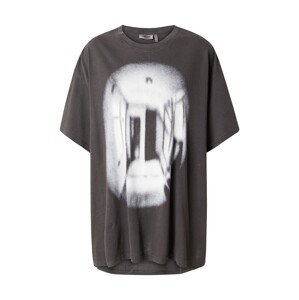 WEEKDAY Oversize tričko 'Emy'  svetlosivá / tmavosivá / biela