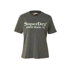 Superdry Tričko  farby bahna / svetlosivá