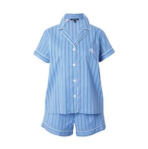 Lauren Ralph Lauren Pyžamo  námornícka modrá / svetlomodrá / šedobiela