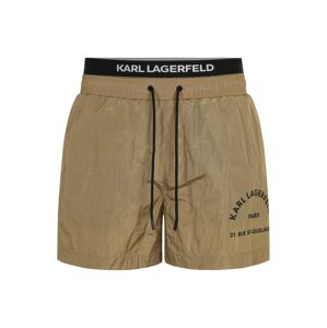 Karl Lagerfeld Plavecké šortky  kaki / čierna / biela