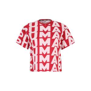 PUMA Funkčné tričko 'Arc-hitect'  červená / biela