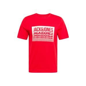 JACK & JONES Tričko 'FLINT'  červená / biela