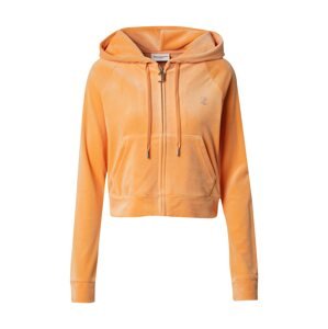 Juicy Couture Tepláková bunda 'MADISON'  oranžová / priehľadná
