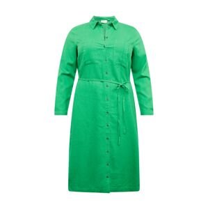 ONLY Carmakoma Košeľové šaty 'CARO'  trávovo zelená