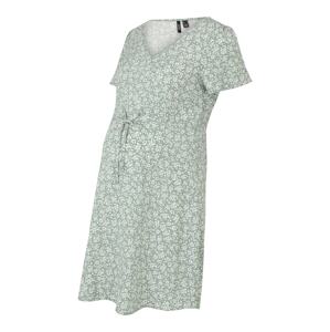 Vero Moda Maternity Šaty 'EASY'  pastelovo zelená / biela