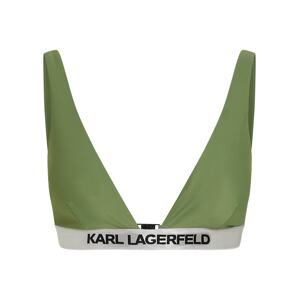 Karl Lagerfeld Bikinový top  sivá / čierna / biela