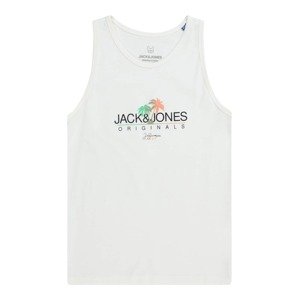 Jack & Jones Junior Tričko 'CASEY'  zelená / oranžová / čierna / biela
