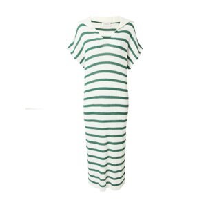 Compania Fantastica Pletené šaty  zelená / biela