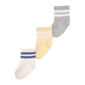 GAP Ponožky  námornícka modrá / citrónová žltá / sivá melírovaná / šedobiela