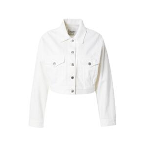 Abercrombie & Fitch Prechodná bunda  biely denim