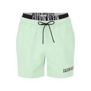 Calvin Klein Swimwear Plavecké šortky  svetlosivá / mätová / čierna