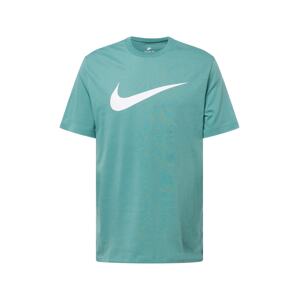 Nike Sportswear Tričko 'Swoosh'  petrolejová / biela