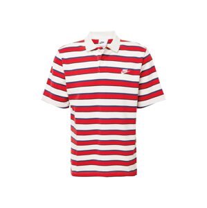 Nike Sportswear Tričko 'CLUB'  svetlobéžová / námornícka modrá / červená / biela