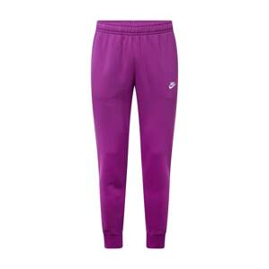 Nike Sportswear Nohavice 'CLUB FLEECE'  fialová / biela