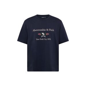 Abercrombie & Fitch Tričko 'HERITAGE'  námornícka modrá / zelená / vínovo červená / biela