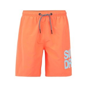 Superdry Plavecké šortky  svetlomodrá / oranžová