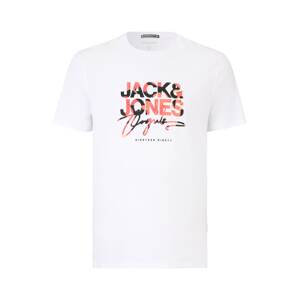 Jack & Jones Plus Tričko 'ARUBA'  lososová / čierna / biela
