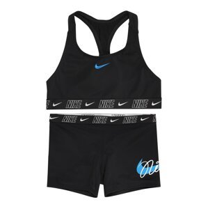 Nike Swim Športové plavky  azúrová / čierna / biela