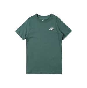 Nike Sportswear Tričko 'FUTURA'  smaragdová / biela