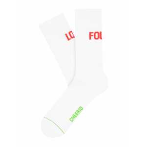 CHEERIO* Ponožky 'LOST/FOUND'  červená / biela