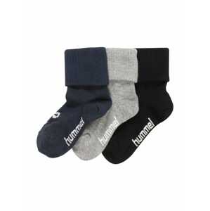 Hummel Športové ponožky 'Sora'  námornícka modrá / sivá melírovaná / čierna / biela