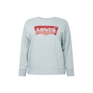 Levi's® Plus Mikina  sivá melírovaná / červená