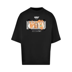 MJ Gonzales Tričko 'Dollar x Huge'  sivá / pastelovo oranžová / čierna / biela