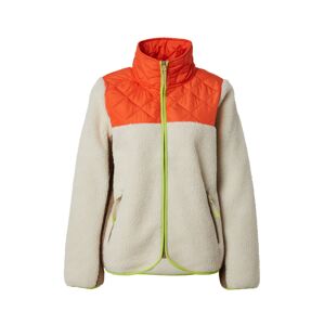 The Jogg Concept Flisová bunda 'BERRI'  čokoládová / kiwi / oranžovo červená / biela ako vlna
