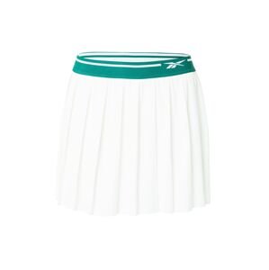 Reebok Športové nohavice 'CL Q2 CS'  smaragdová / biela