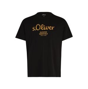 s.Oliver Red Label Big & Tall Tričko  zlatá / čierna