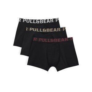 Pull&Bear Boxerky  svetlohnedá / burgundská / čierna / biela