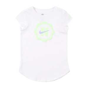 Nike Sportswear Tričko 'PREP IN YOUR STEP'  svetlozelená / fialová / biela