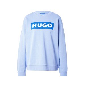 HUGO Mikina 'Classic'  kráľovská modrá / svetlomodrá / biela