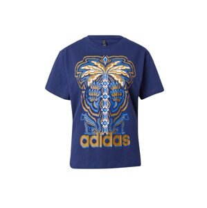 ADIDAS SPORTSWEAR Funkčné tričko 'FARME'  modrá / tmavomodrá / zlatá / biela