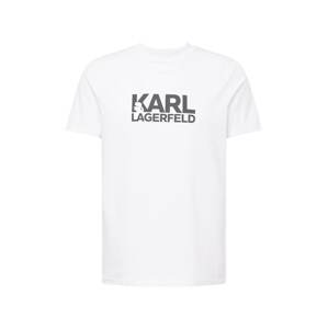 Karl Lagerfeld Tričko  tmavosivá / biela
