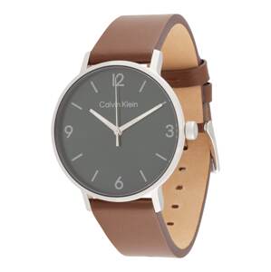 Calvin Klein Analógové hodinky 'MODERN'  hnedá / strieborná