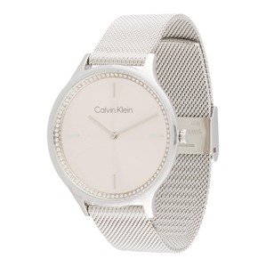 Calvin Klein Analógové hodinky 'TIMELESS'  tmavosivá / pastelovo ružová / strieborná / priehľadná