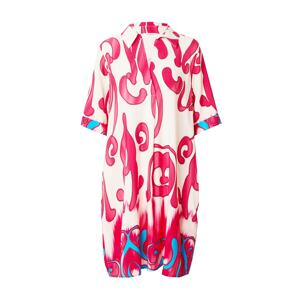 Key Largo Košeľové šaty 'SEA'  krémová / azúrová / ružová