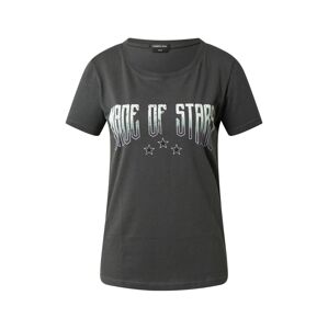 Colourful Rebel Tričko 'Made Of Stars'  sivá / čierna / biela
