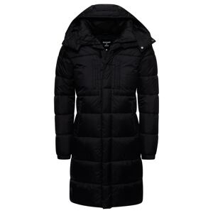 Superdry Zimný kabát 'Touchline'  čierna / biela