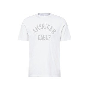American Eagle Tričko  sivá / biela