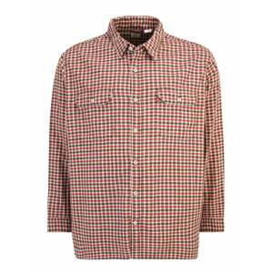 Levi's® Big & Tall Košeľa 'Jackson Worker Shirt'  krémová / gaštanová / sivá melírovaná / červená