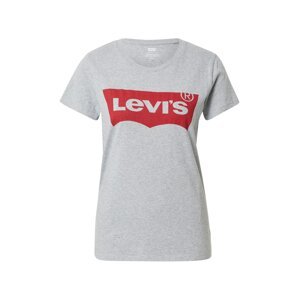 LEVI'S Tričko 'THE PERFECT TEE GREYS'  sivá melírovaná / červená