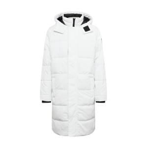 HOLLISTER Zimný kabát  čierna / biela