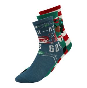 Urban Classics Ponožky 'Ho Ho Ho'  modrosivá / hnedá / zelená / červená / biela