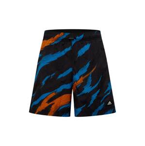 ADIDAS PERFORMANCE Športové nohavice  modrá / oranžová / čierna