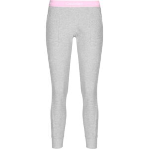 Calvin Klein Pyžamové nohavice  biela / rosé / sivá melírovaná