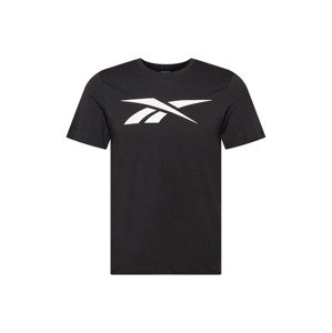 Reebok Funkčné tričko 'Vector'  čierna / biela