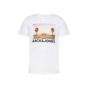 JACK & JONES Tričko 'Billboard'  zmiešané farby / biela