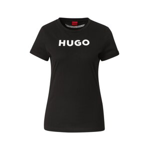 HUGO Red Tričko  čierna / biela